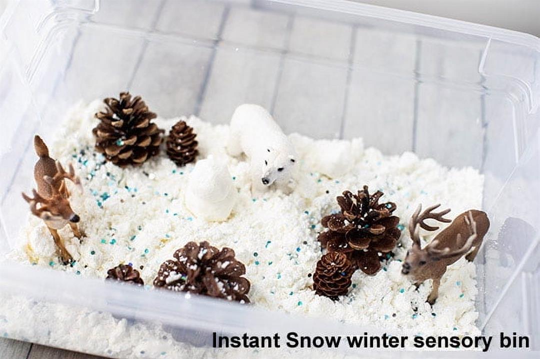 5 Packs of 1-Pound Jars of Amazing Artificial Snow Just Add Water and It Expands 100x, Makes 8 Gallons - Image 8