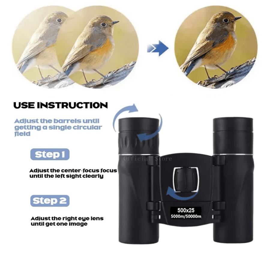 50000M Powerful Binoculars 500x25 Long Range Telescope Low-light night vision Folding Binoculars for Hunting Camping - Image 2
