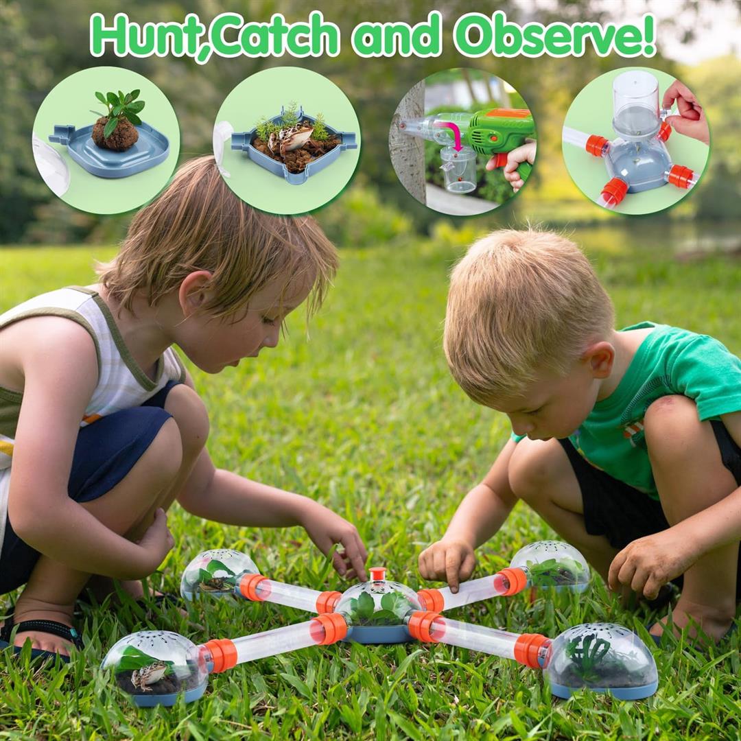 Catcher Kit For Bugs Toys 3-5 Vacuum Catching Critter Keeper Habitat Insect Collection Terrarium Summer Outside 1-3 4 5 6 7 8+ Gift - Image 6