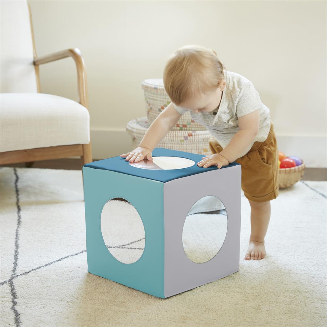 ECR4Kids SoftZone Mirror Activity and Sensory Play Cube, Baby Essentials, Contemporary - Image 3