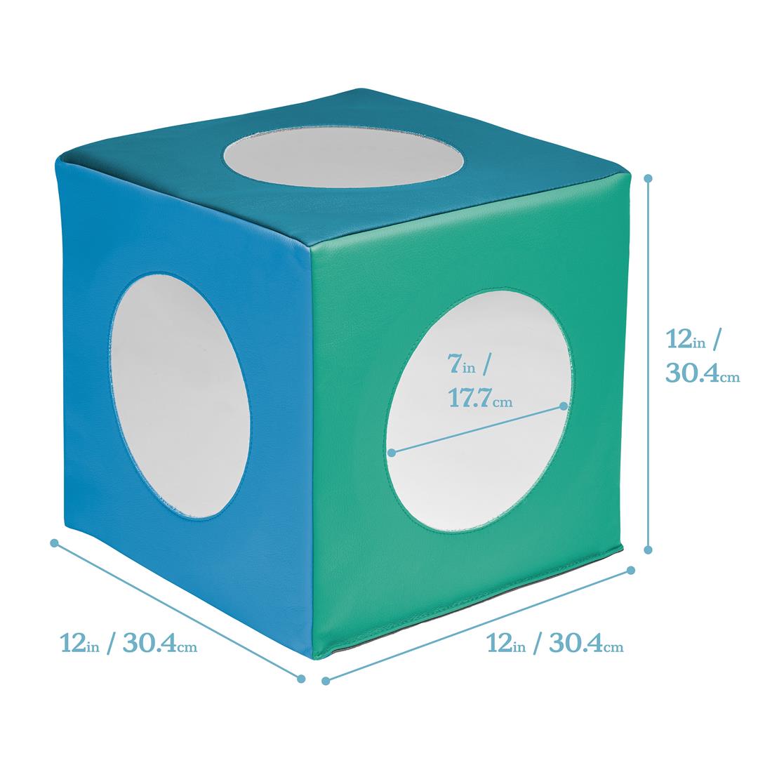 ECR4Kids SoftZone Mirror Activity and Sensory Play Cube, Baby Essentials, Contemporary - Image 4