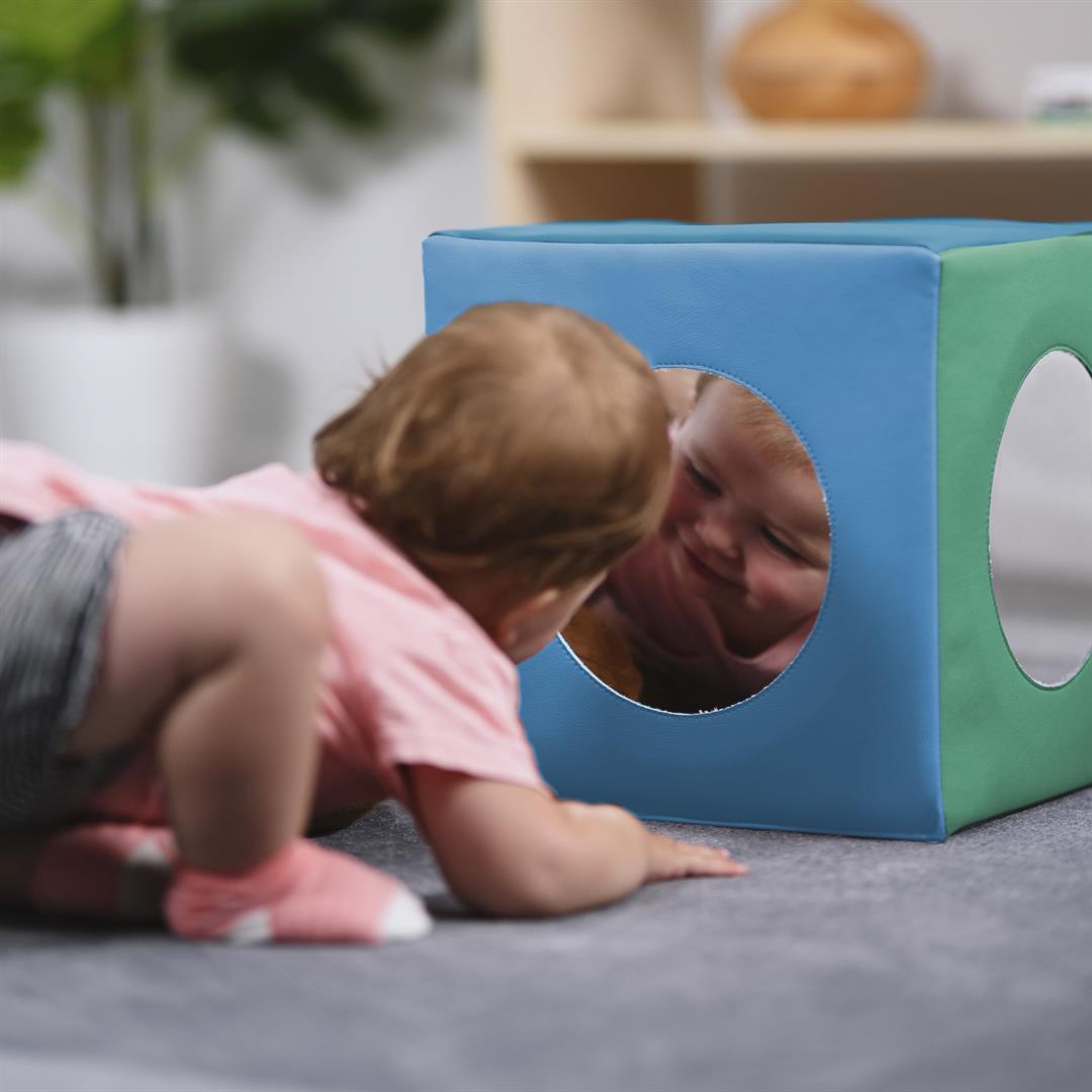 ECR4Kids SoftZone Mirror Activity and Sensory Play Cube, Baby Essentials, Contemporary - Image 7