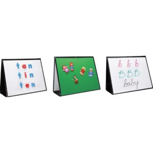 Educational Insights 3-In-1 Portable Easel - Magnetic Board, Whiteboard & Flannel Board: Perfect for Homeschool or Classroom