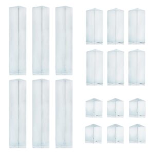 Equilateral Prisms 18pc Set - 6 Each of 1", 2", & 4" Lengths, 25mm Face Size - Acrylic Prisms - Classroom Pack - Eisco Labs