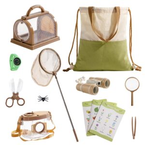 Explorer Kit & Catcher For 12pcs Catching Outdoor Collection With Binoculars Butterfly Net Insect Box Magnifying Glass And Compass Watch 3-12
