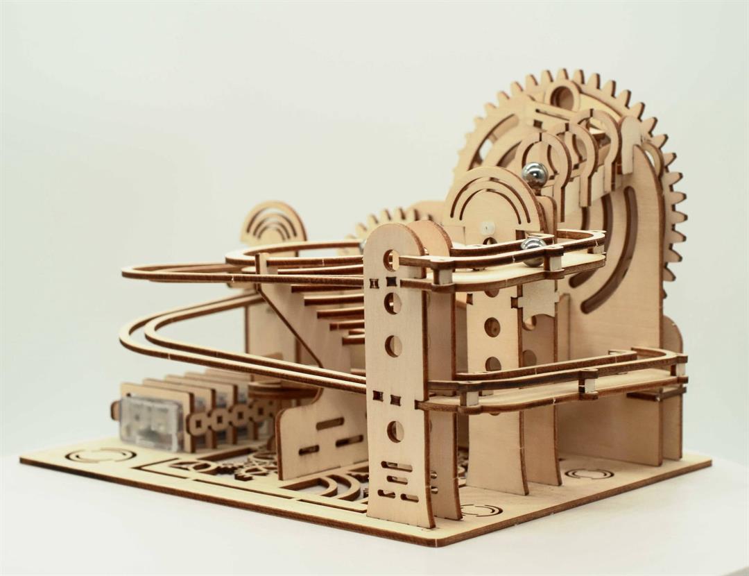 Flip Toys Wooden Marble Run Vortex | Motorized | Ages 10+ - Image 2