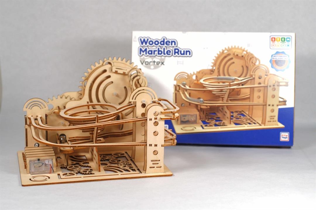 Flip Toys Wooden Marble Run Vortex | Motorized | Ages 10+ - Image 3