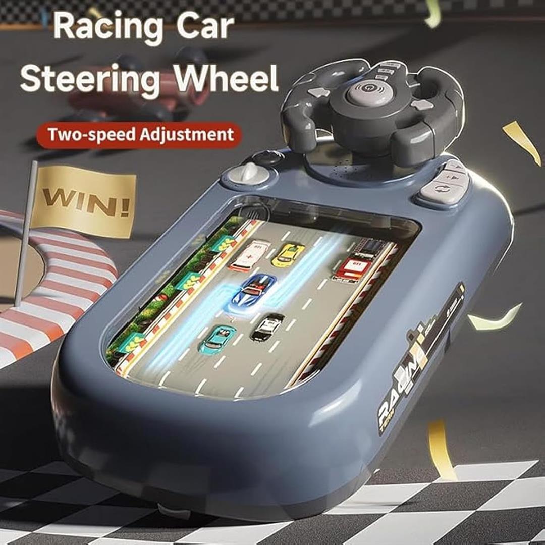 GvuoFny Racing Adventure Car Steering Wheel, Desktop Car Racing Game with Steering Wheel, Obstacle Avoidance Driving Simulator, 200 Challenges - Image 2