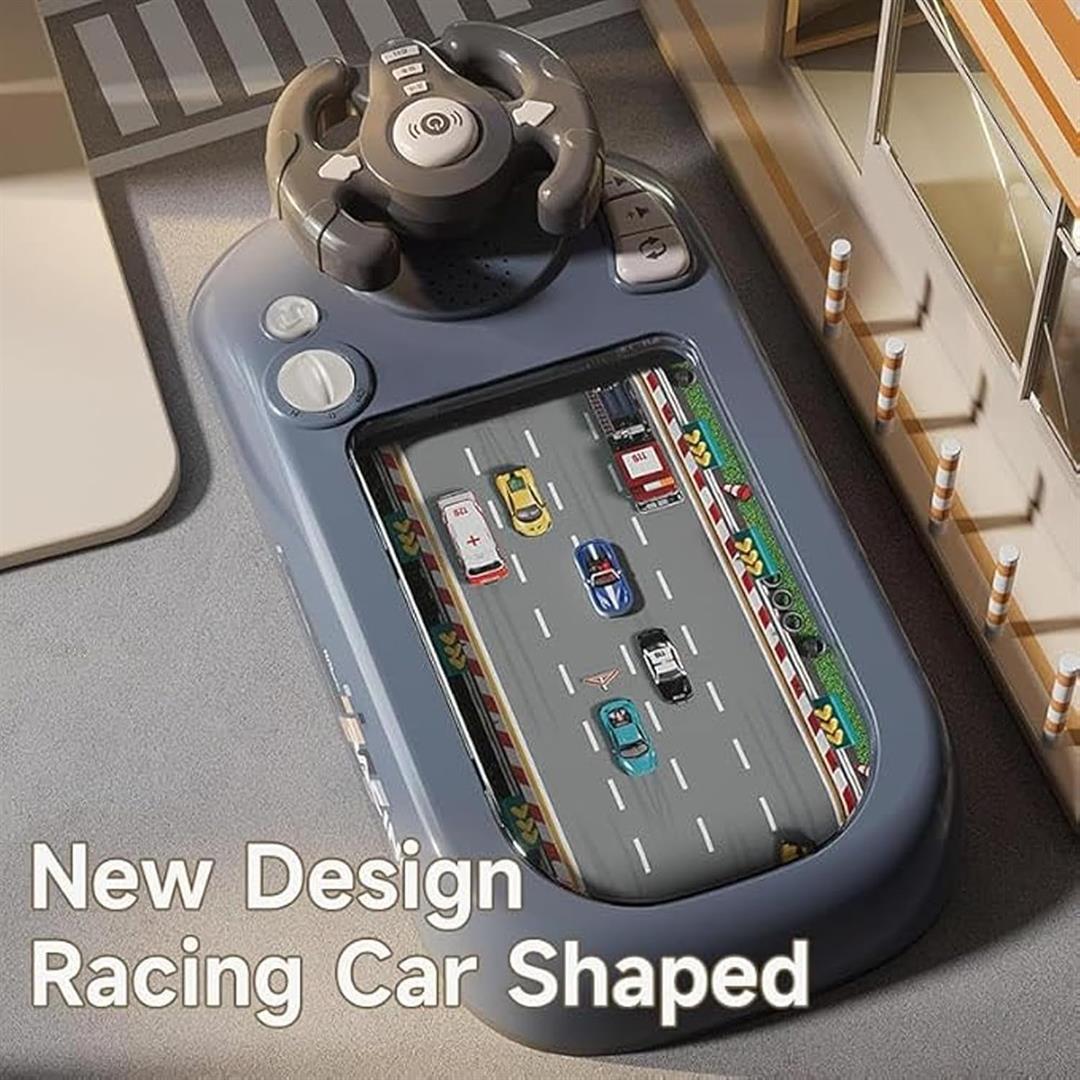 GvuoFny Racing Adventure Car Steering Wheel, Desktop Car Racing Game with Steering Wheel, Obstacle Avoidance Driving Simulator, 200 Challenges - Image 4