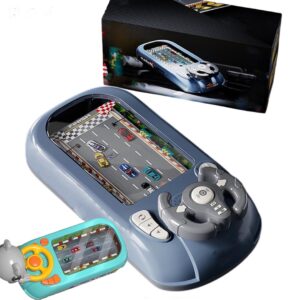 GvuoFny Racing Adventure Car Steering Wheel, Desktop Car Racing Game with Steering Wheel, Obstacle Avoidance Driving Simulator, 200 Challenges
