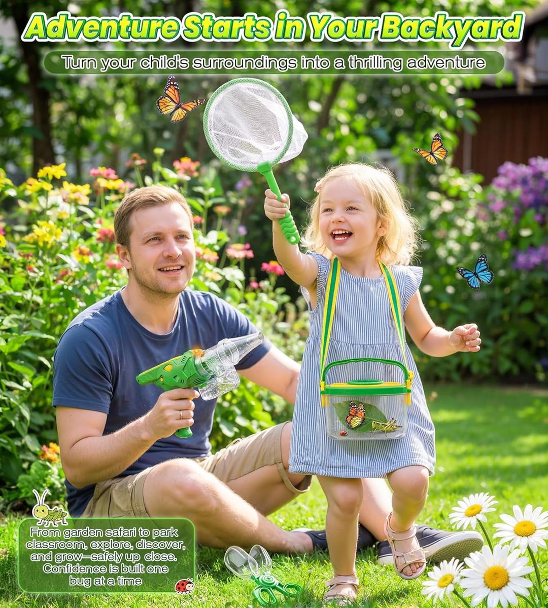 Kids Bug Catcher Kit with Vacuum and Viewer Box for Outdoor Nature Exploration - Image 2