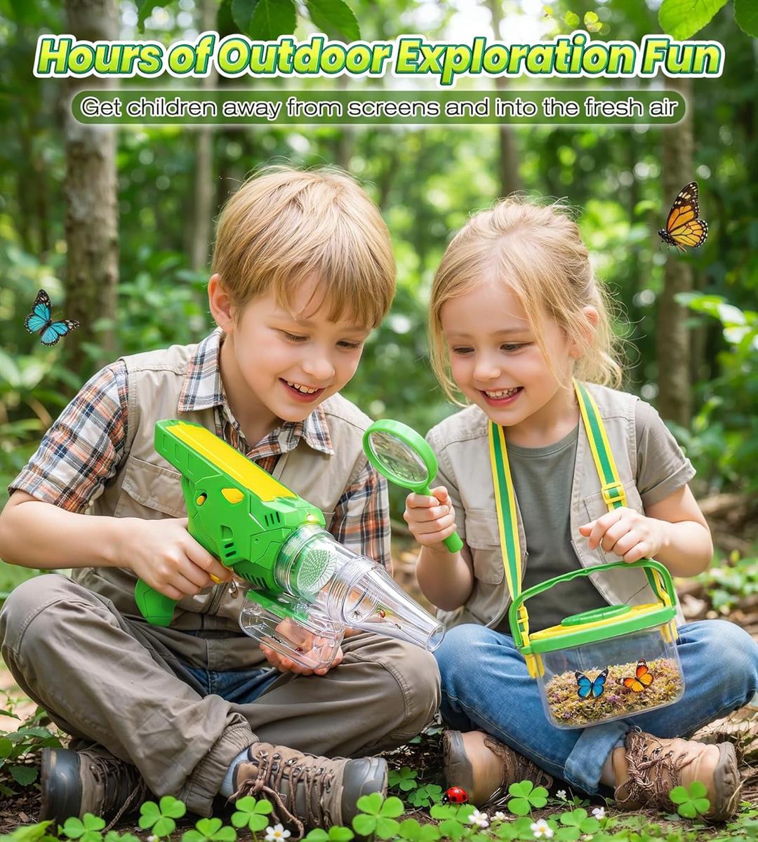 Kids Bug Catcher Kit with Vacuum and Viewer Box for Outdoor Nature Exploration - Image 4