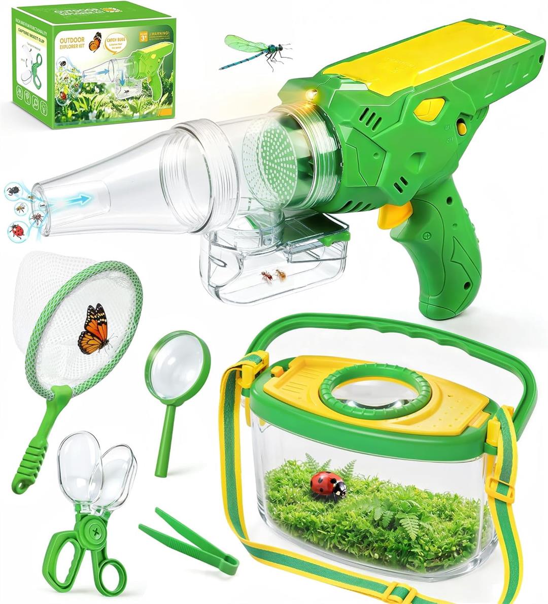 Kids Bug Catcher Kit with Vacuum and Viewer Box for Outdoor Nature Exploration