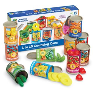 learning resources 1 10 counting cans set, preschool toys, ages 3+