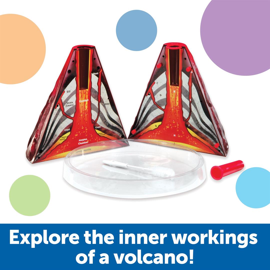 Learning Resources Erupting Cross-Section Volcano Model - Science Projects, Ages 6+ - Image 2