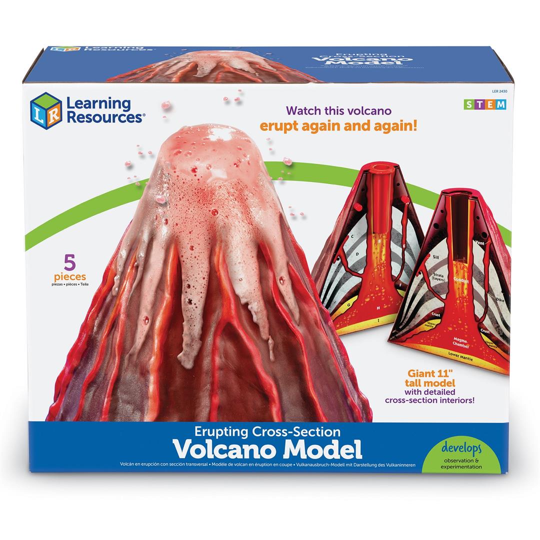 Learning Resources Erupting Cross-Section Volcano Model - Science Projects, Ages 6+ - Image 4
