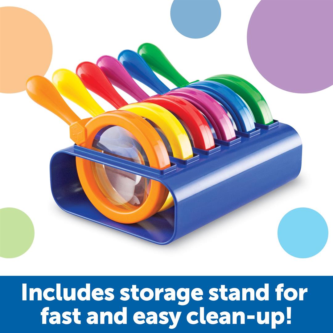 Learning Resources Jumbo Magnifiers With Stand Classroom Must Haves, Ages 3+ - Image 4
