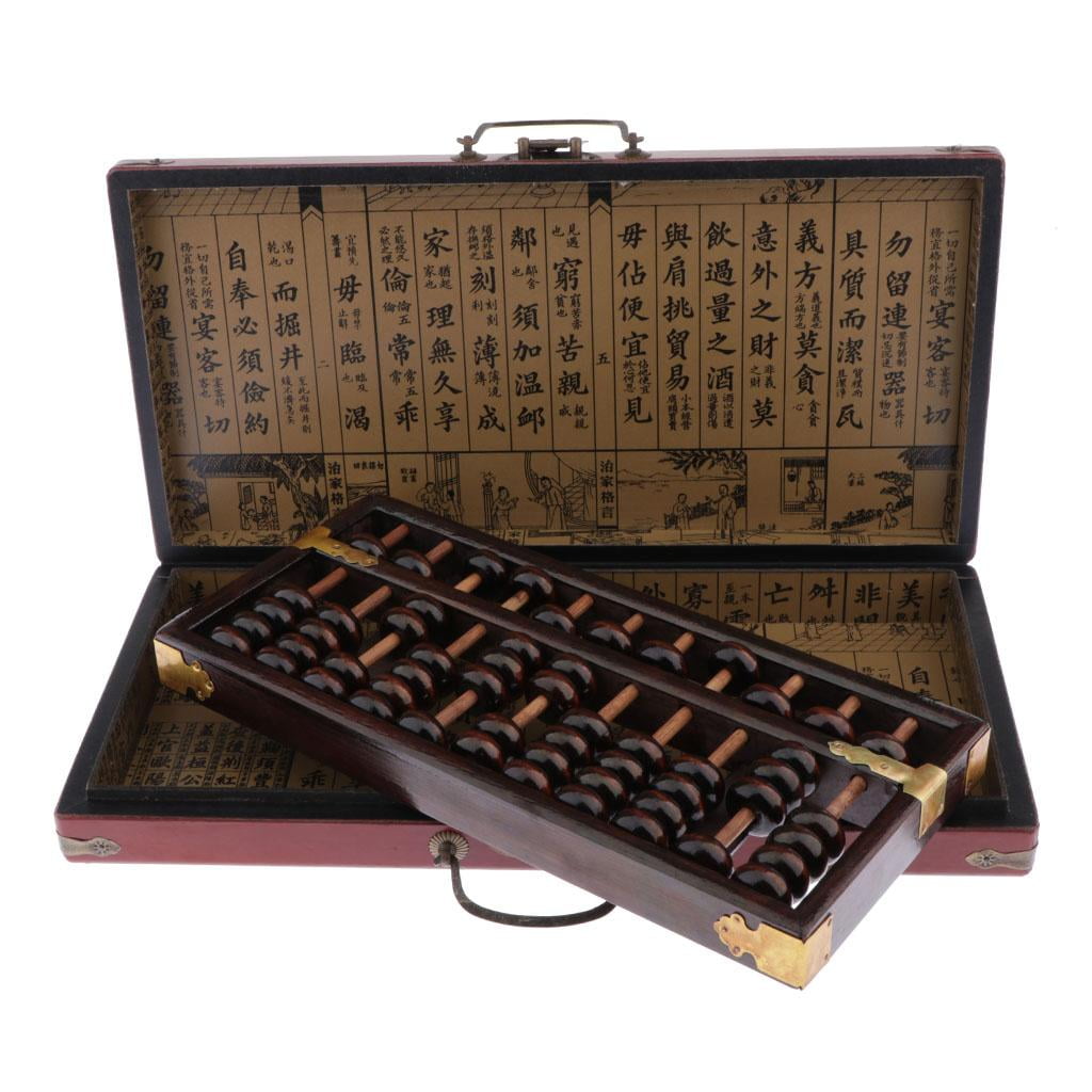 LeeQinersw 11 Columns Chinese Wooden Bead Arithmetic Abacus W / Box for Kids Adults Gift - Image 4