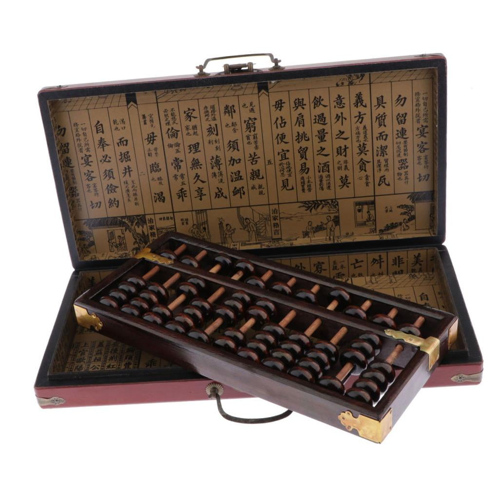 LeeQinersw 11 Columns Chinese Wooden Bead Arithmetic Abacus W / Box for Kids Adults Gift - Image 6