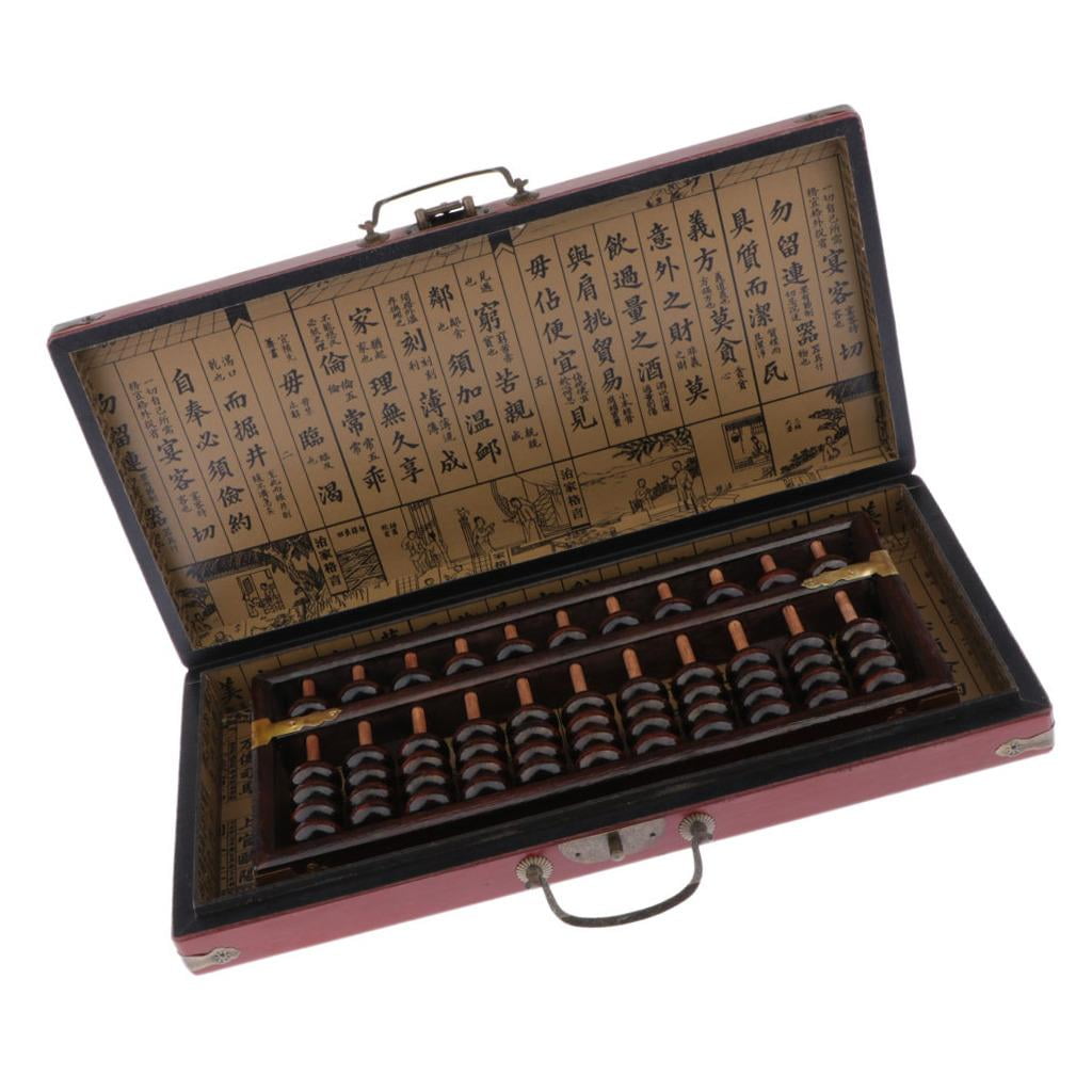 LeeQinersw 11 Columns Chinese Wooden Bead Arithmetic Abacus W / Box for Kids Adults Gift - Image 8