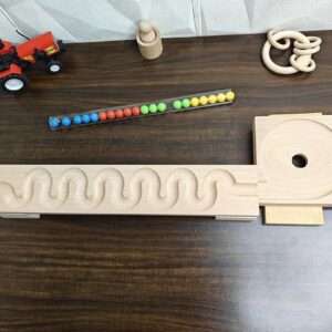 Marble Run Track, Full Set with Funnel haba Marble Track Plate , Marble Race Wooden Plate,Toy, Montessori toy Set for christmas gift playing Wooden Tracks set