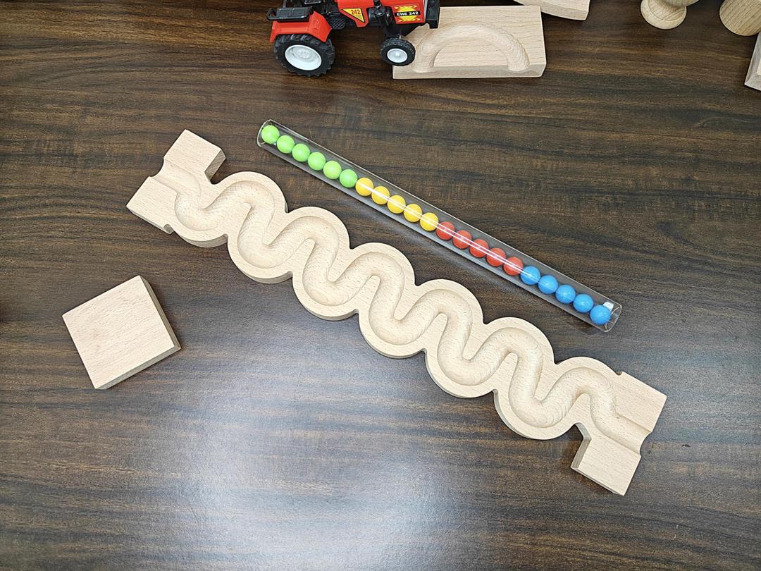 Marble run track Kancha 3d wood track toy for kids, wooden gift for kids toy, montessory toy birthday gift christmas gift pack 1 Only Wooden Track