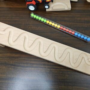 Marble Run Track ZIGZAG , Marble Race , Marble Run Race Wooden Plate, Light weight Toy, Montessori Pack of christmas gift birthday gift 1