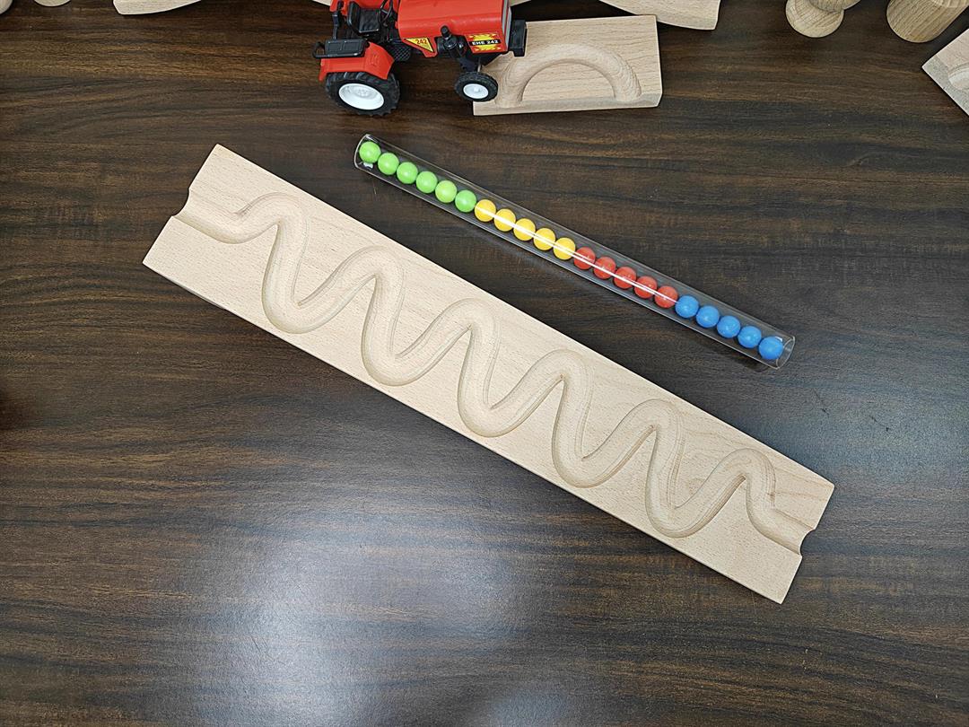 Marble Run Track ZIGZAG , Marble Race , Marble Run Race Wooden Plate, Light weight Toy, Montessori Pack of christmas gift birthday gift 3 - Image 4