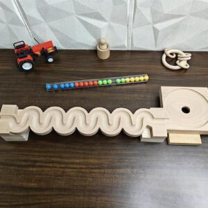 Marble Run Track,Full Set with Funnel Kancha 3d Long Track Plate,Marble Race Wooden Plate,Toy, Montessori toy Set for christmas gift playing Wooden Tracks set