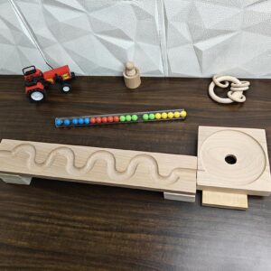 Marble Run Track,Full Set with Funnel Snake Marble Track Plate , Marble Race Wooden Plate,Toy, Montessori toy Set for christmas gift playing Tracks set with Pipe