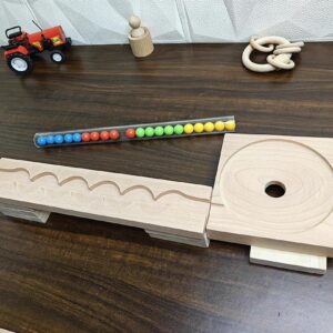 Marble Run Track,Full Set with Funnel TIK TIK Marble Track Plate,Marble Race Wooden Plate,Toy, Montessori toy Set for christmas gift playing Wooden Tracks set