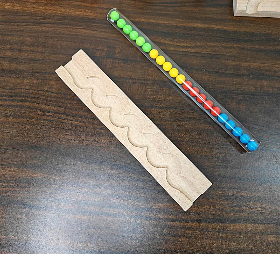 Pack of 2 Marble run Tik Tik wood quality track toy for kids, wooden gift for kids toy, montessory toy birthday gift christmas gift Only Wooden Tracks - Image 3