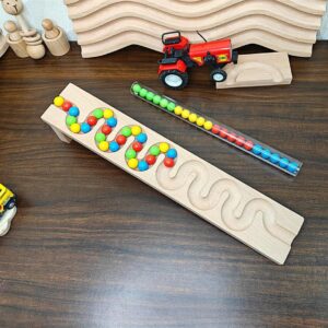 Pack of 2 Marble run Track Haba wood quality track toy for kids, wooden gift for kids toy, montessory toy birthday gift christmas gift Tracks with pipe