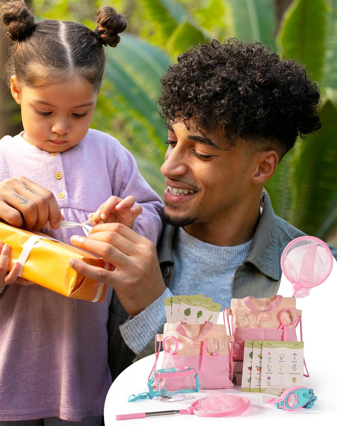 Pink Dual Catcher For Catching Kit With Bag Outdoor Exploration Set Camping Montessroi Coming Closer To Wrp60 - Image 3