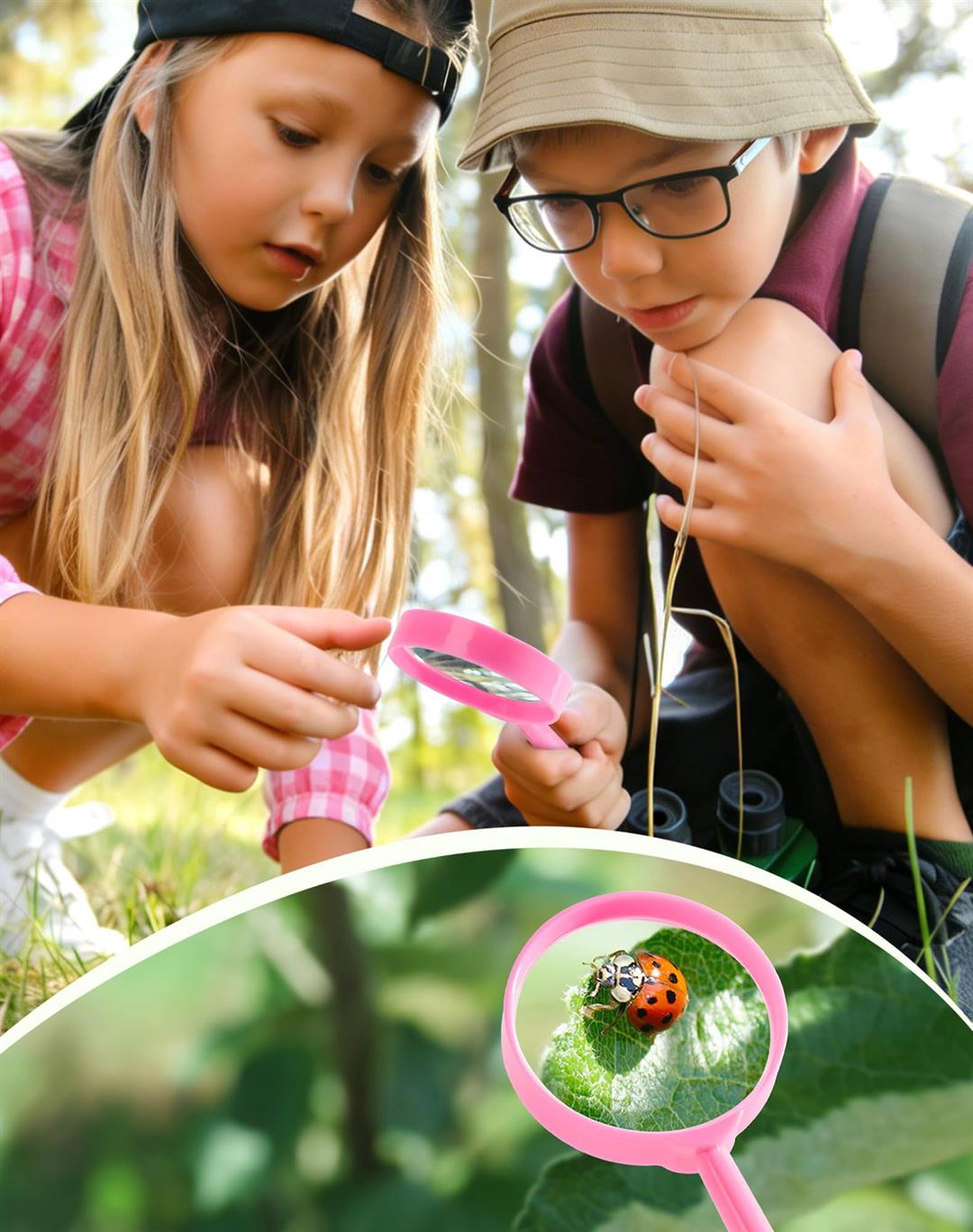 Pink Dual Catcher For Catching Kit With Bag Outdoor Exploration Set Camping Montessroi Coming Closer To Wrp60 - Image 6