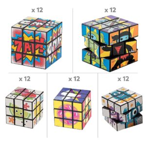 Puzzle Cube Assortment Bulk 60 Pc