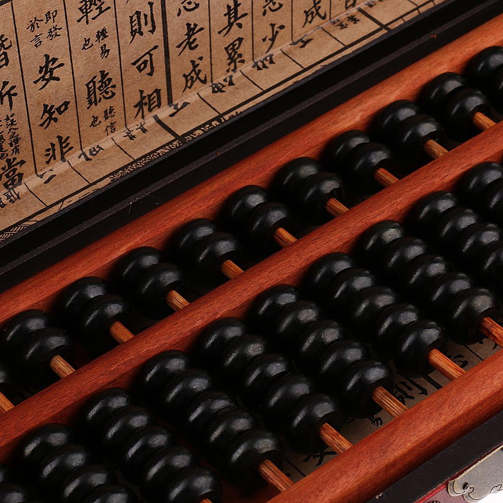 QSTDGVPW 15 Digit Rods Standard Abacus Wooden Soroban, Chinese Calculator Counting Tool - Image 2
