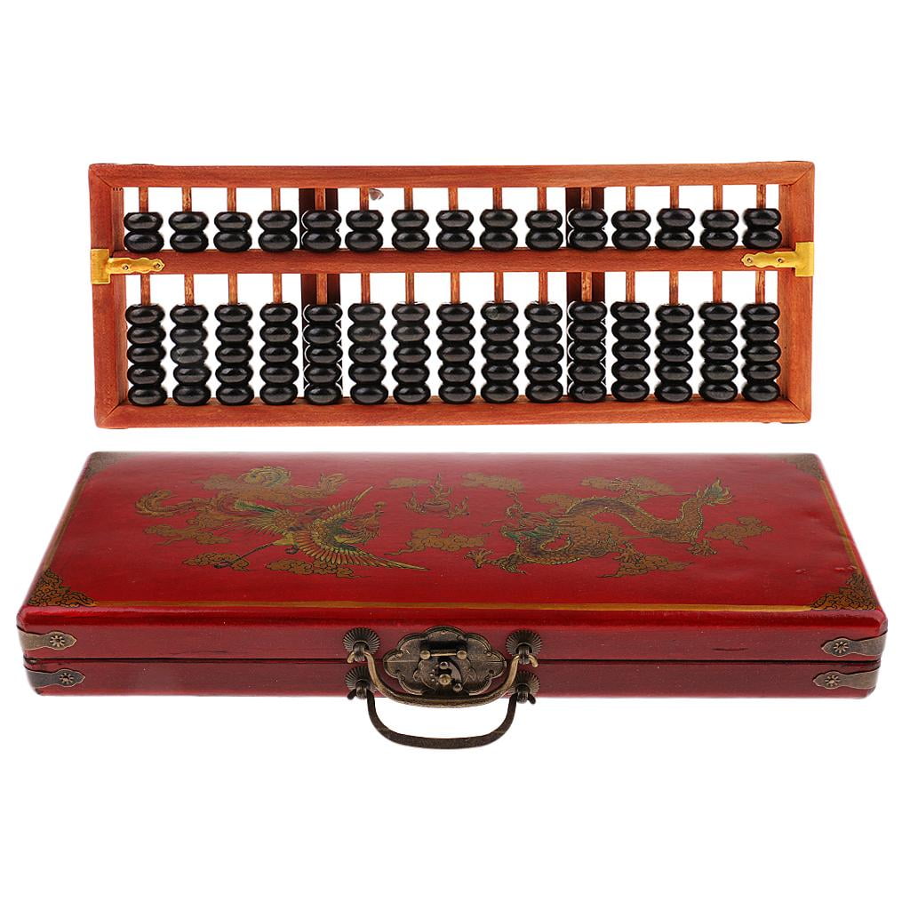 QSTDGVPW 15 Digit Rods Standard Abacus Wooden Soroban, Chinese Calculator Counting Tool - Image 3