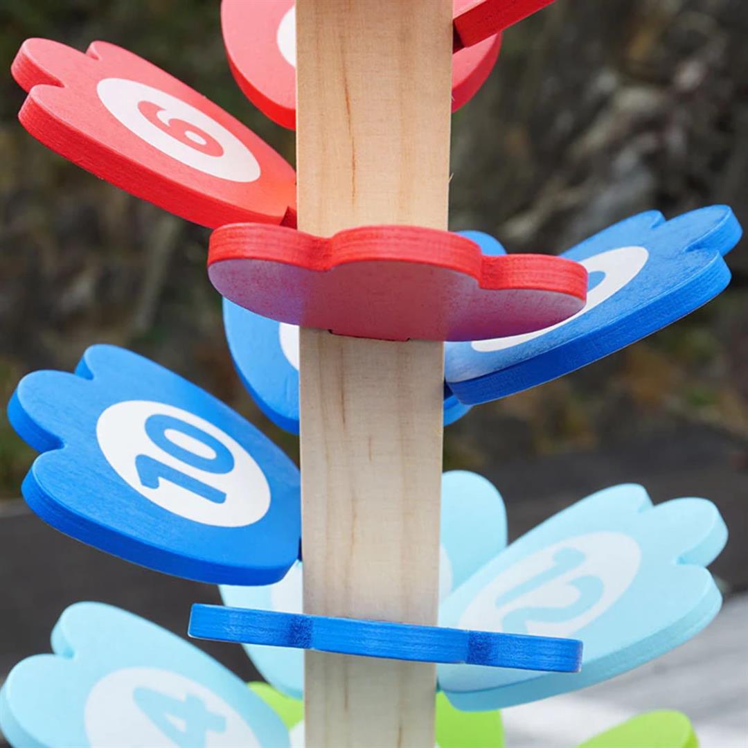 Rainbow Petal Wooden Ball Track Toy - Image 2