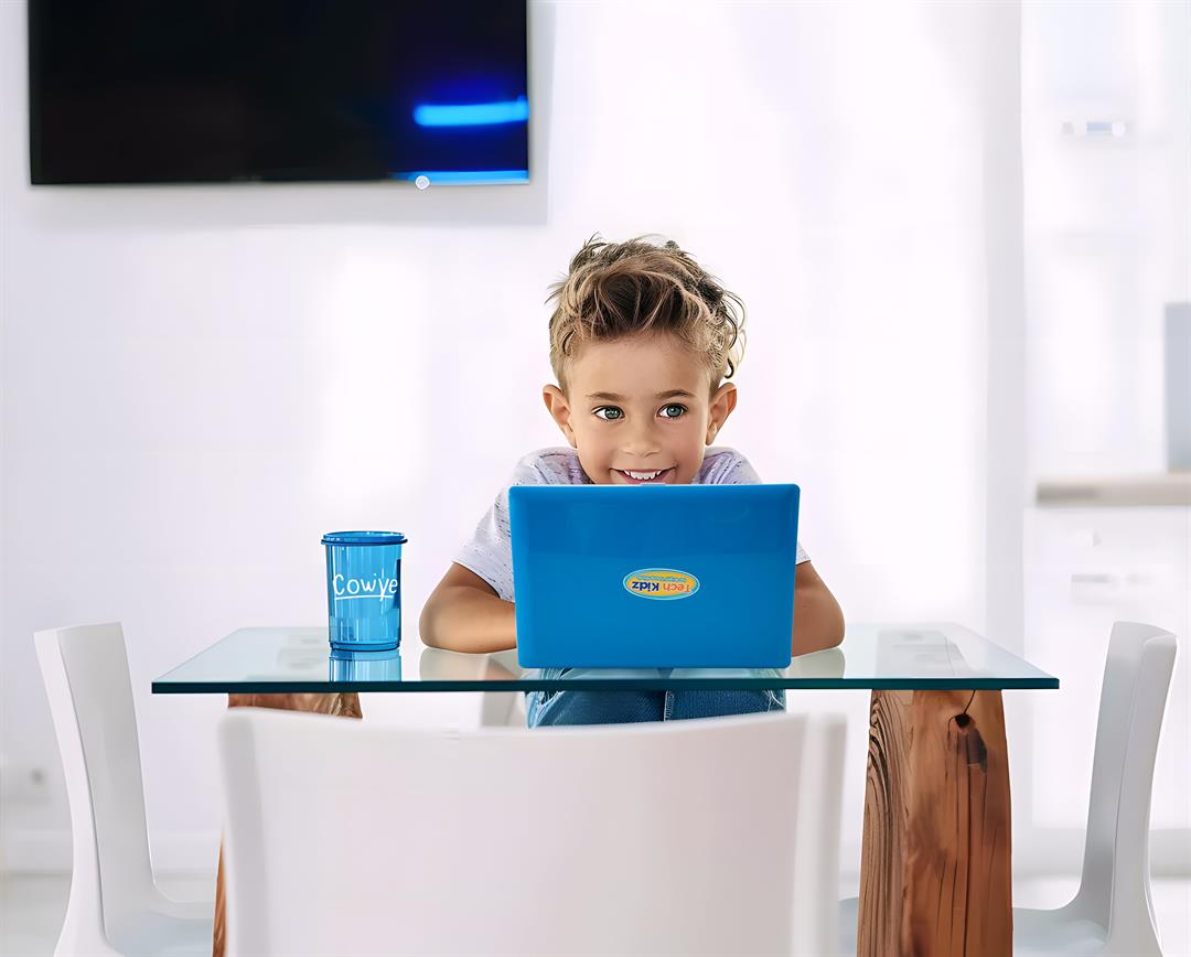 Tech Kidz - STEM Toy Computer Educational Learning Laptop, 80 Challenging Learning Activities to learn Mathematics, Words, Logic, Typing, LCD Screen with Backlight, Mouse Included (Blue), Ages 4+ - Image 10