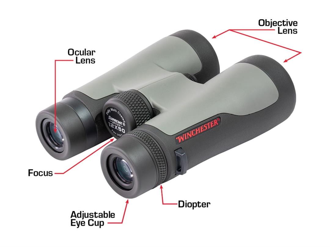 Winchester Supreme Optics 8x42mm Binocular, Black/Gray - Image 22