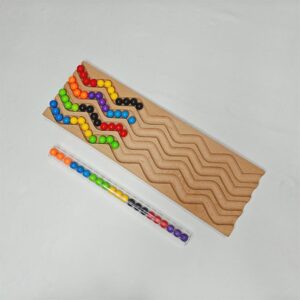 Winding Track Marble Run Track, 4 Line Zigzag ,Marble Race , Marble Run Race Wooden Plate, Light weight Toy, Montessori ONLY WOODEN TRACK