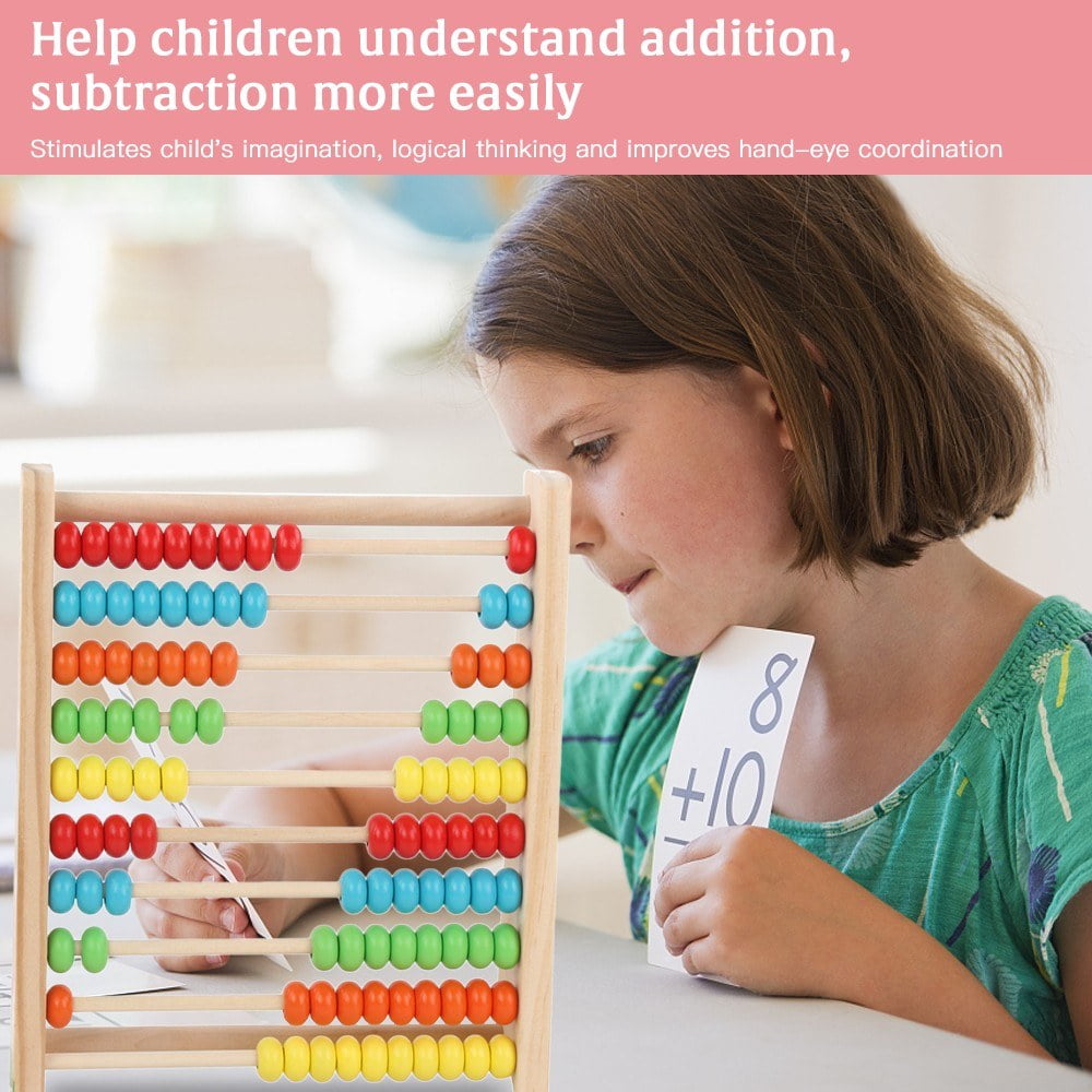 Wooden Abacus Toy Educational Math Game for Kids and Toddlers