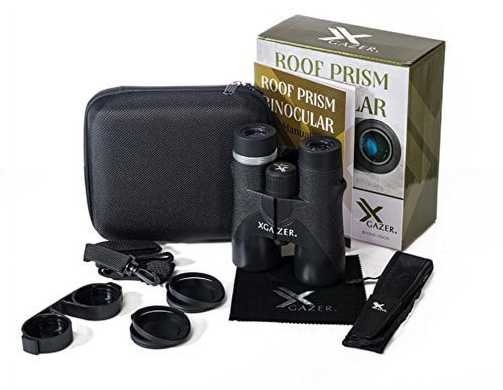 XGAZER OPTICS HD 10X42 Professional Binoculars- High Power Travel, Hunting, Fishing, Safari, Bird Watching Binoculars- Long Range, Eye-Relief Binoculars w/ Neck Strap, Cleaning Cloth & Carrying Case - Image 5